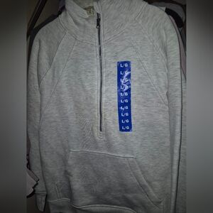 Danskin Men's Light Gray Zip-Up Sweater